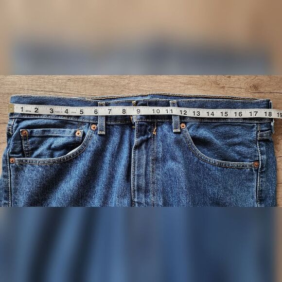 Levi’s 505 Men’s 36x30 Straight Leg Blue Rigid Denim Jeans 100% Cotton - Picture 3 of 8